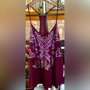 🤩3/$10 Women’s Express Sequined Heart Racerback Cami Tank